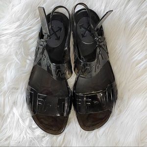 Off White- Black Jelly Sandals